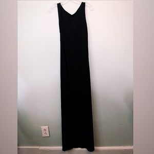 Low-Back Black Column Gown